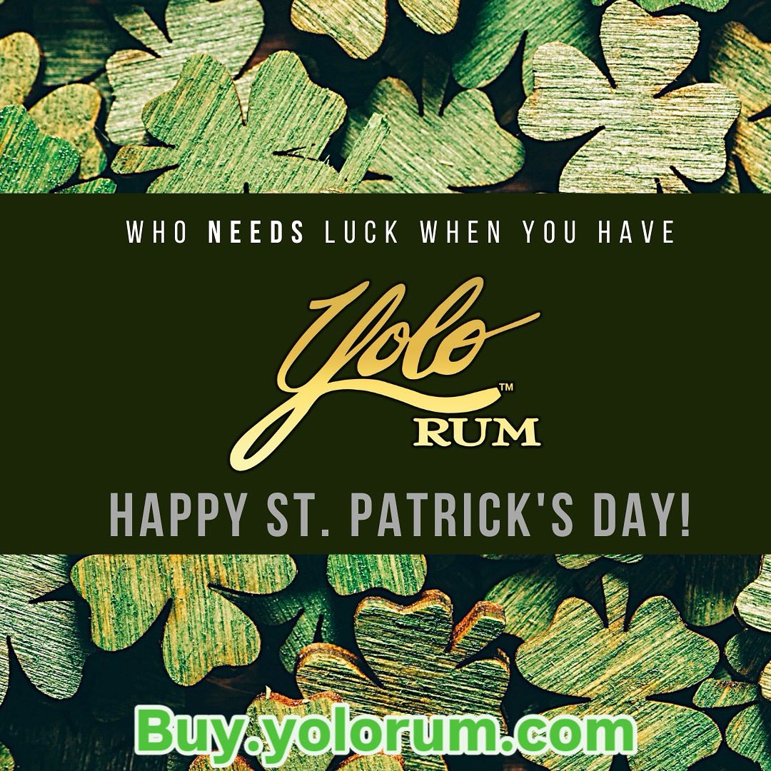 Yolo Rum Leprechaun Cocktail
Ingredients
• 2 ounces sour apple schnapps
• 2 ounces Yolo Rum Silver 
• 4 ounces pineapple juice
• Maraschino cherries for garnish
• 1 to 2 drops liquid green food coloring
Enjoy, because You Only Live Once, YOLO!!!!

#StPatricksDay2025