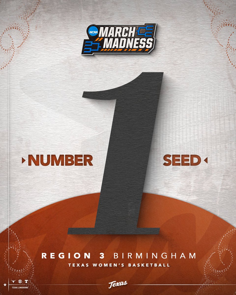 TexasWBB's tweet image. #1 seed secured 🤘

#HookEm | @MarchMadnessWBB