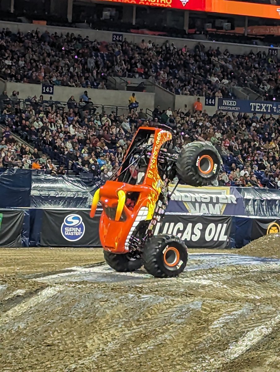 TEACHwithMrsM's tweet photo. Standing on my soapbox:
Building relationships matters! I have a student and family who enjoy monster trucks. They bought us tickets to Monster Jam today. I learned about the student/family's connection to MJ with 2x10s and Me Boxes. I learned about myself today that I like MJ! https://t.co/G8zY5iyL90