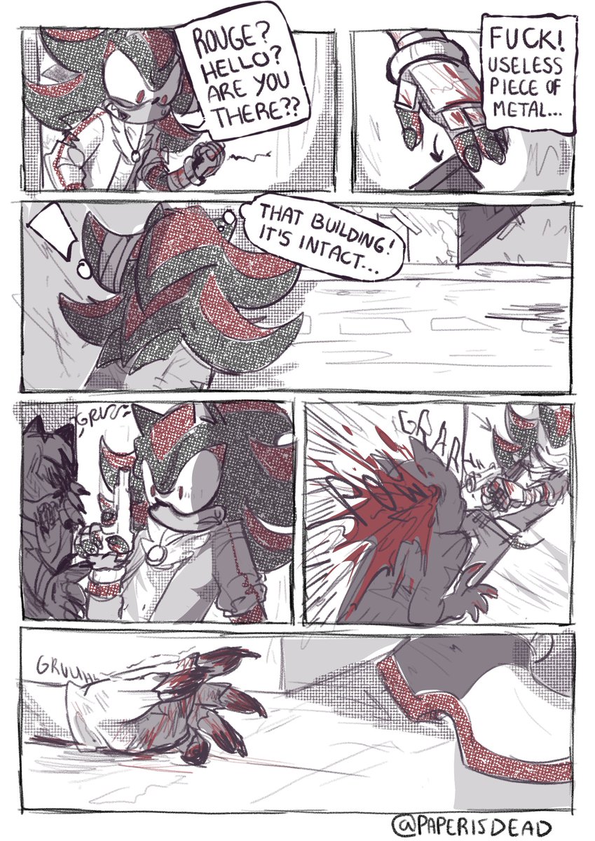 PaperIsMoved's tweet photo. Sonadow zombie au comic 1/? #sonadow #sonadowau https://t.co/96NUOXH4SS