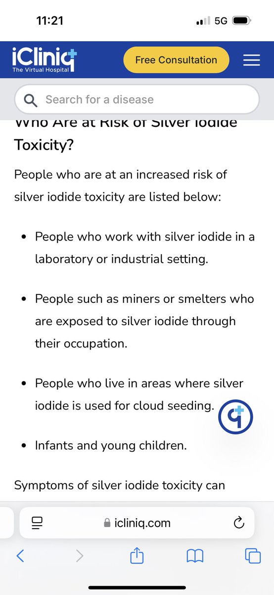 schitzoziris's tweet image. I’d just like to say #Health Minister #MarkButler doesn’t care about your health ! He is aware of #SilverIodide being used in Geo-Engineering Cloud Seeding in Australia ! Refer attached Tweet links in Government use ! 

icliniq.com/articles/first…