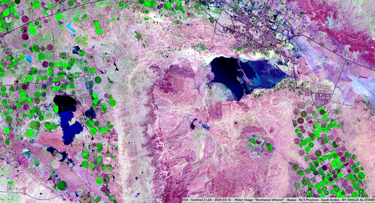 بقعاء - منطقة حائل - آثار السيول بعد منخفض مطلع شهر مارس "الكبير" .. ما زالت المياه هناك.

الصور بصيغتين .. مُلتقطة عبر الساتل الأوروبي هذا اليوم 16 مارس 2025 #ملخصات_هيدرولوجية