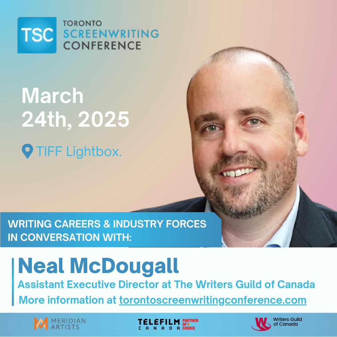 Don't miss the next Toronto Screenwriting Conference event on March 24th @ TIFF Lightbox. Just one of two great sessions this night! For more information or to purchase tickets visit, torontoscreenwritingconference.com