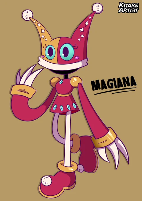I was bored today so I've made a new OC called "Magiana", a character inspired by classic 3D Platformer styled games!  