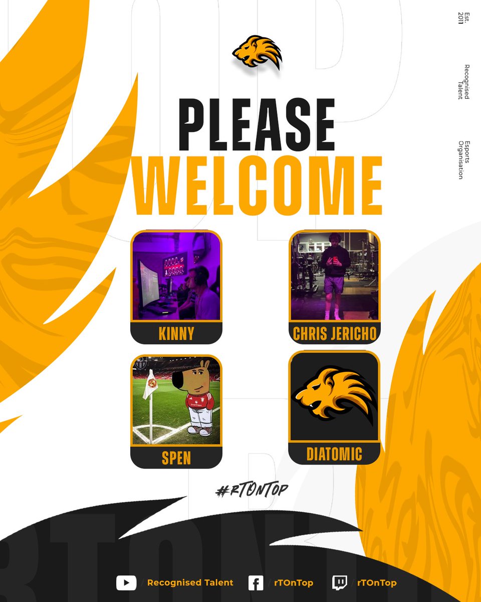 rTOnTop's tweet photo. Welcome our roster for @AMeLeague Division 2
rT Lions 🦁
🦁@Kinnyy0
🦁@VIRJJ_
🦁@SpxnEU
🦁@Diatomic_01
#rTOnTop🦁 #AMeLeague
