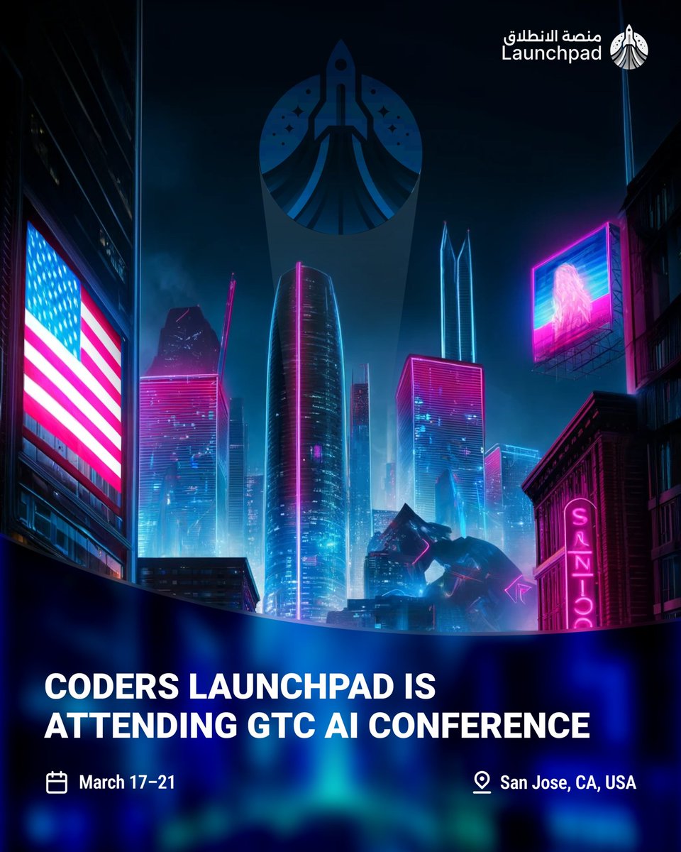 coderslaunchpad's tweet image. 🚀 Exciting News! 🚀

Coders Launchpad is heading to GTC AI Conference in San Jose, CA! 🌎✨ Join us March 17-21 for cutting-edge AI, ML, and innovation.

Stay tuned for updates &amp;amp; insights! 💡🔥

#CodersLaunchpad #GTC #AI #TechEvent #Innovation