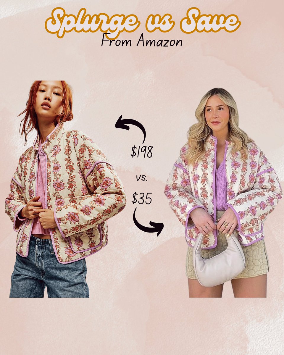 Kayla_weatherby's tweet image. Where are all my dupe lovers at?  Amazon has so many good and affordable dupes for higher end items.  Check out this quilted jacket from Free People, and the more affordable option from Amazon. 
#Amazondupes #Springfinds 

liketk.it/58agi