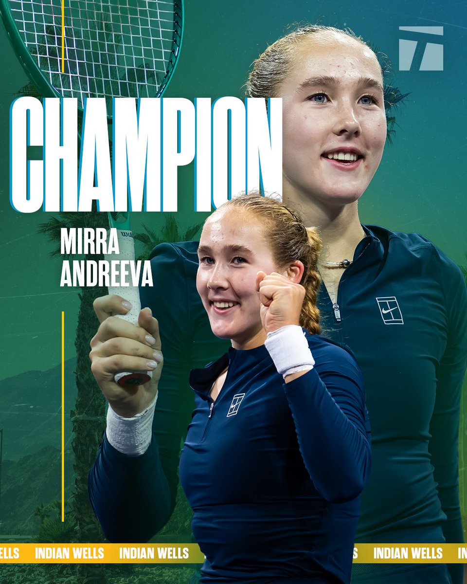 THIS IS MIRRA'S MOMENT 🤯

The 17-year-old just beat Aryna Sabalenka to win her second WTA 1000 title! 

#TennisParadise