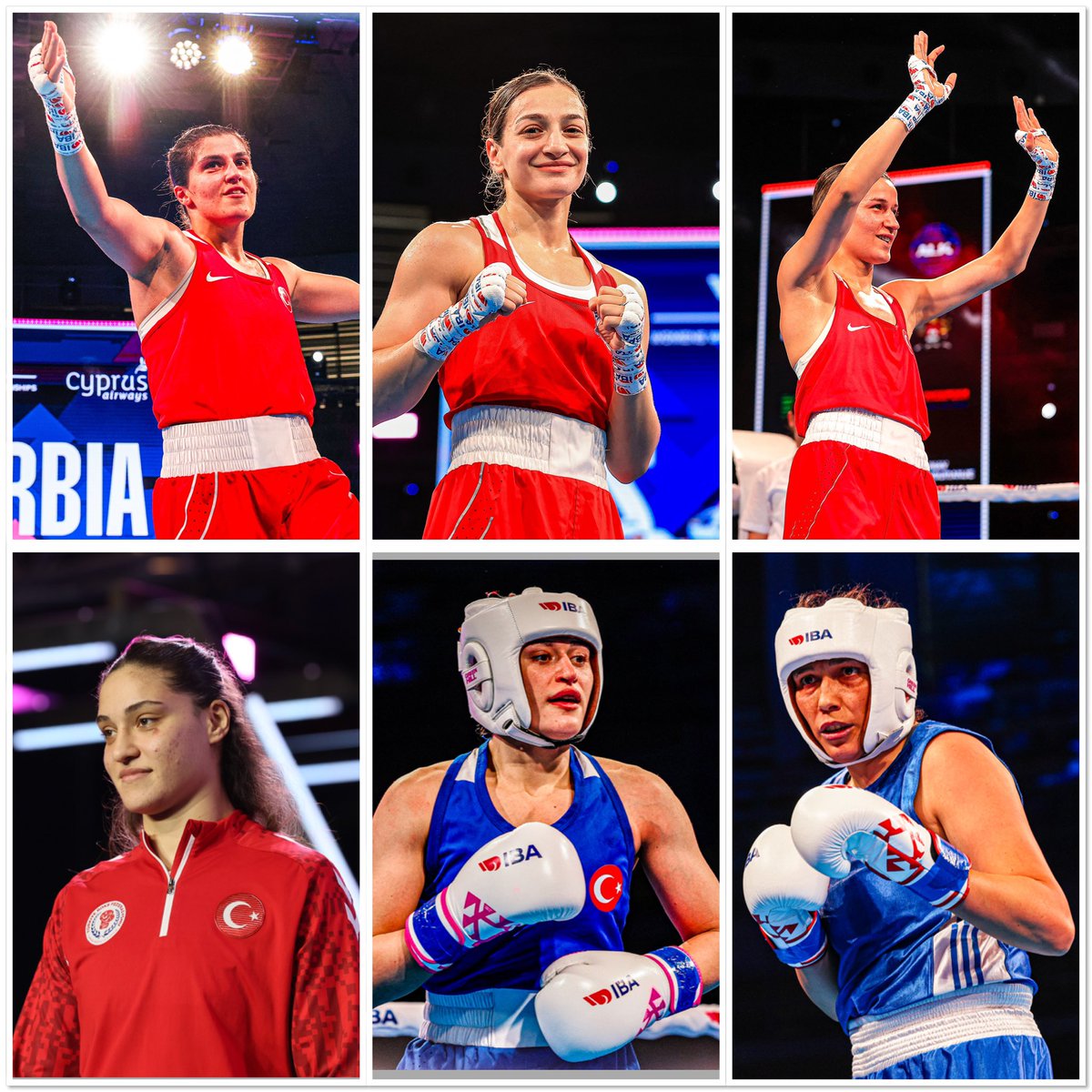 Dünya Kadınlar Boks Şampiyonası'nda toplam 6 madalya kazanarak bizleri gururlandıran milli sporcularımızı kutluyorum.🇹🇷👏🏻

🥇Busenaz Sürmeneli
🥈Buse Naz Çakıroğlu
🥈Hatice Akbaş 
🥈Büşra Işıldar
🥉Esra Yıldız Kahraman 
🥉Elif Güneri