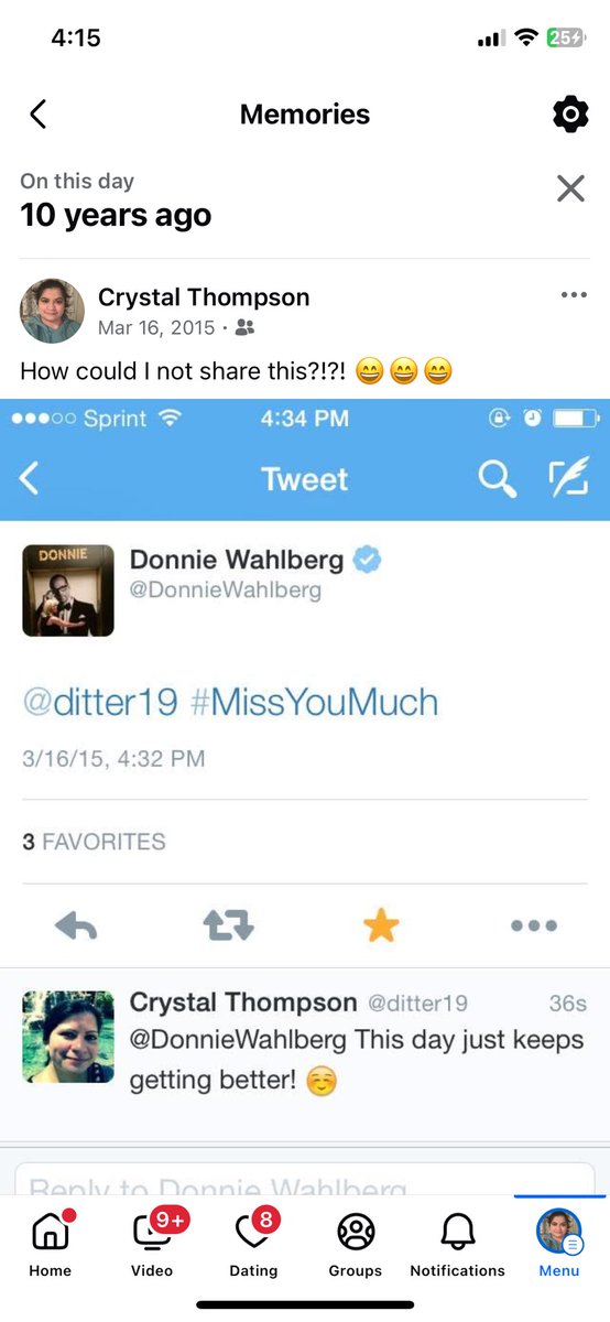 ditter19's tweet photo. @DonnieWahlberg This popped up in my memories on Facebook. 🥰❤️ #MissYouMuch https://t.co/oDTnc0P26b
