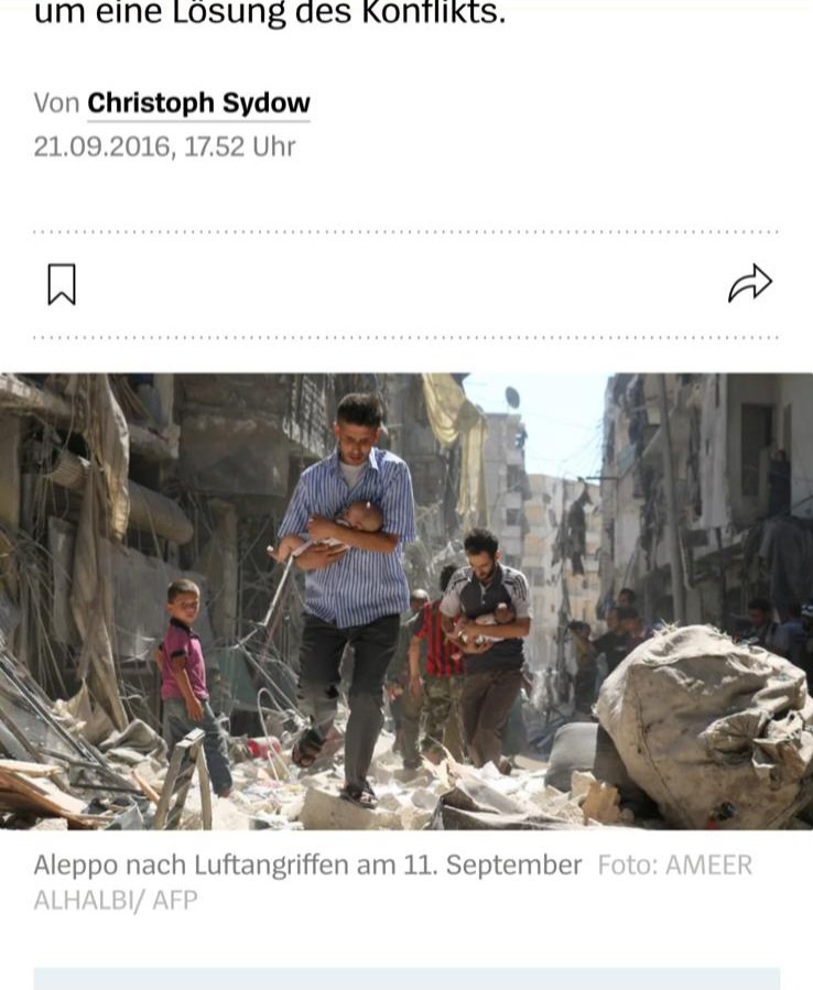 مؤيدو الأسد وفلوله يدعون لمظاهرة في برلين ضد ما اسموه "مجازر ضد العلويين" ويستخدمون صورة من مجازر سيدهم بشار الأسد ضد السوريين، الصورة تم التقاطها في حلب عام 2016 بعدسة عامر الحلبي.. 
ما أوقحهم