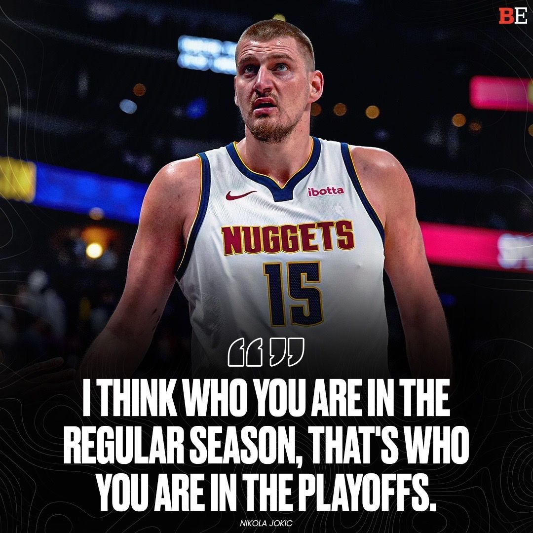 Nikola Jokic thinks regular season performance usually carries over into the playoffs 👀

Follow <a href="/ballexclusives/">Ball Exclusives</a> for the latest NBA news! 💪