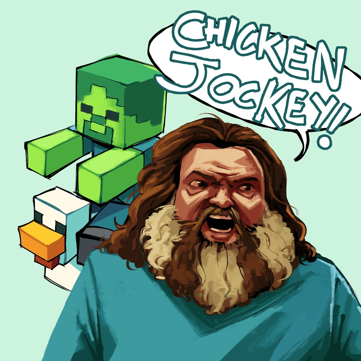 CHICKEN JOCKEY! #MinecraftMovie