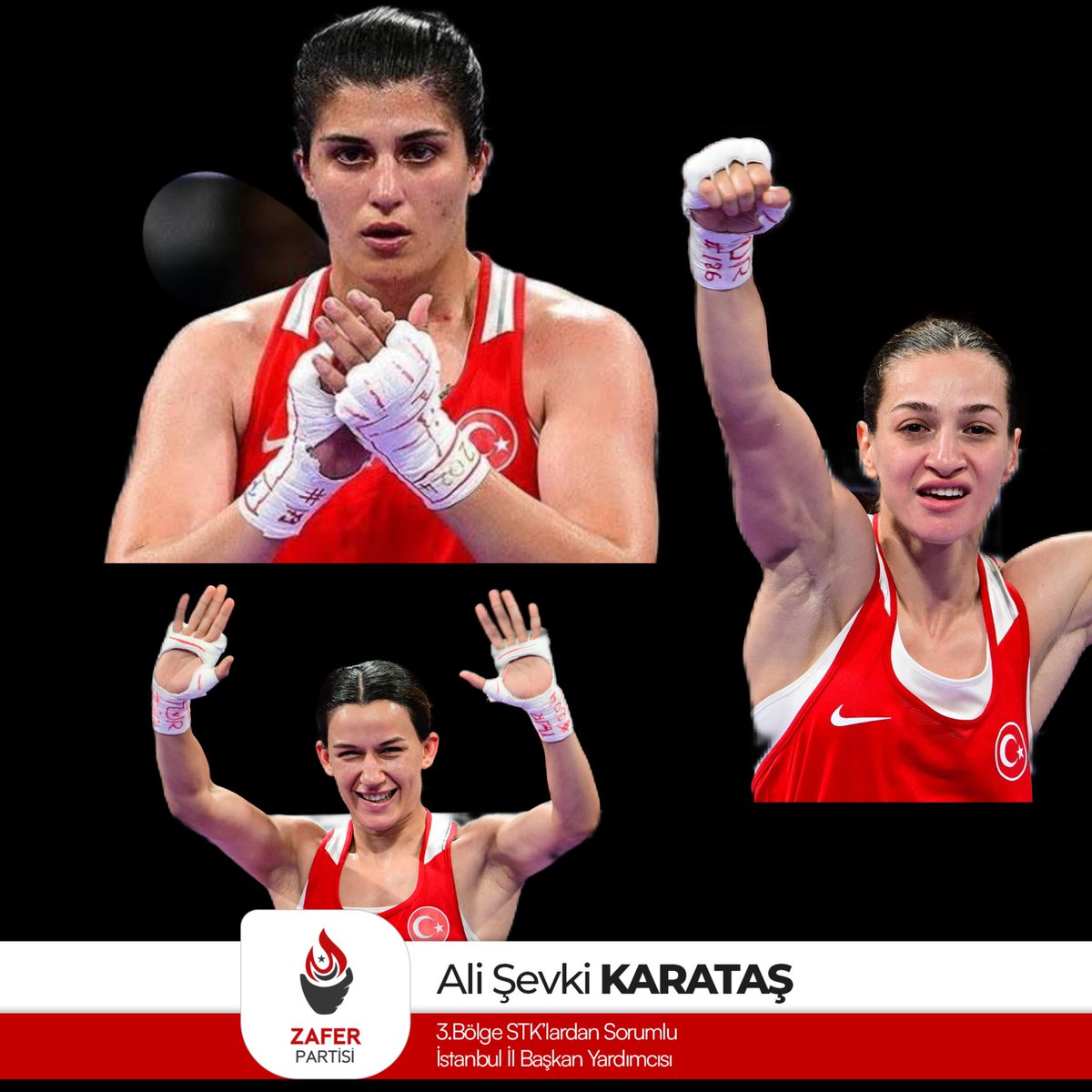alisevkikaratas's tweet photo. “Harikasınız Çocuklar”
Busenaz SÜRMENELİ 3. kez Dünya Şampiyonu oldu!
Hatice AKBAŞ ve Buse Naz ÇAKIROĞLU gösterdikleri büyük mücadeleyle gümüş madalya kazandı!
Türk sporunun gururu olan şampiyonlarımızı yürekten kutluyorum.
#busenazsürmeneli
#busenazçakıroğlu
#HaticeAkbas #boks #zaferpartisi @umitozdag