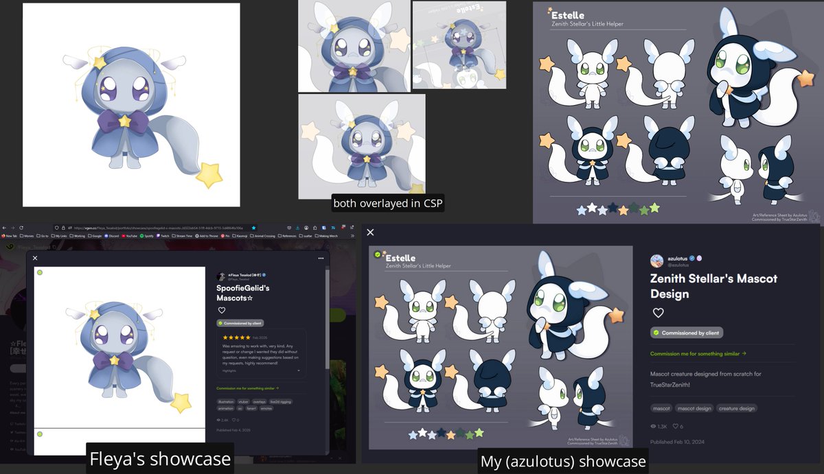 AzulotusArt's tweet photo. Posting this so the *Clients and Artists that are involved* can take action.
I saw this on the front page of vgen that is a clear tracing of my mascot cmm from a year prior. They didnt make much profit, the issue is the commercial use nature of mascots. DO NOT harass them 🙇🧵 https://t.co/axHj4OBKcK