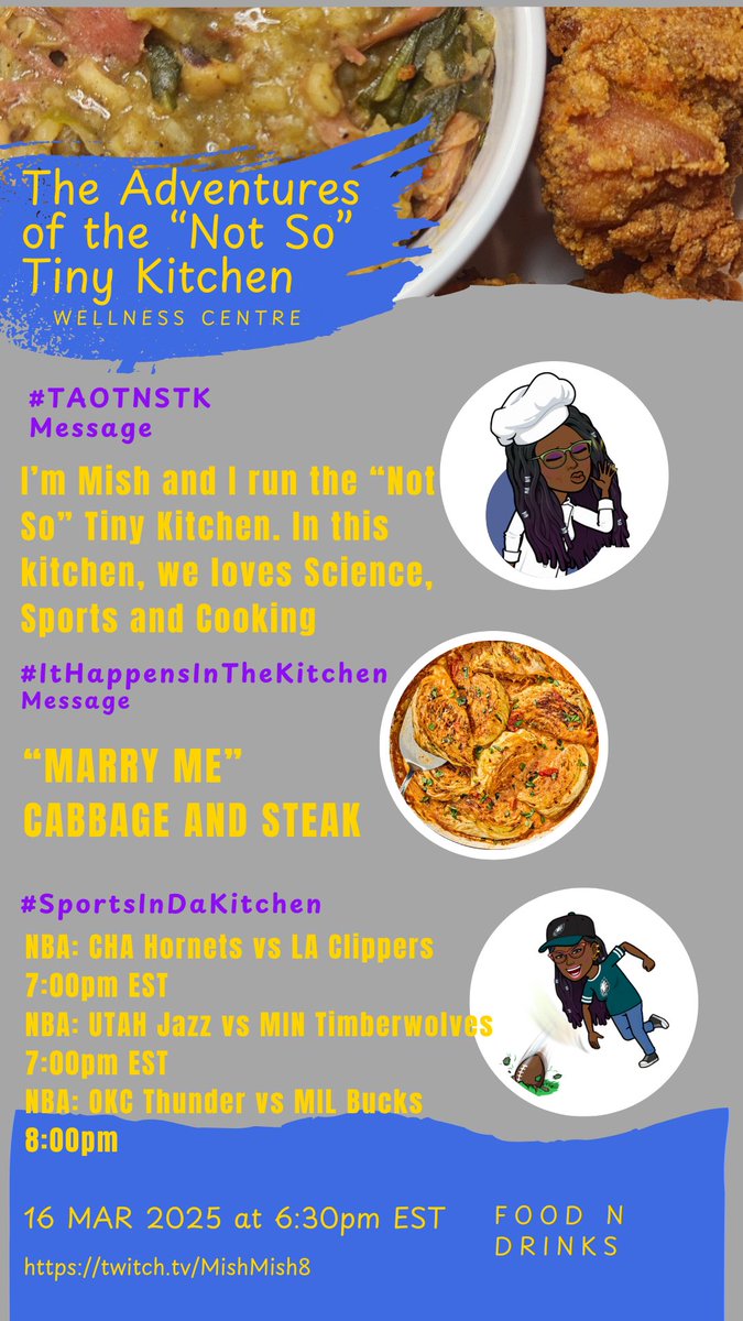 We in the Kitchen tonight! Come on over to twitch.tv/MishMish8!  #Streamer #TwitchStream #Twitch  #Food #Drinks #Fresh #Cook #Foodie #Yummy