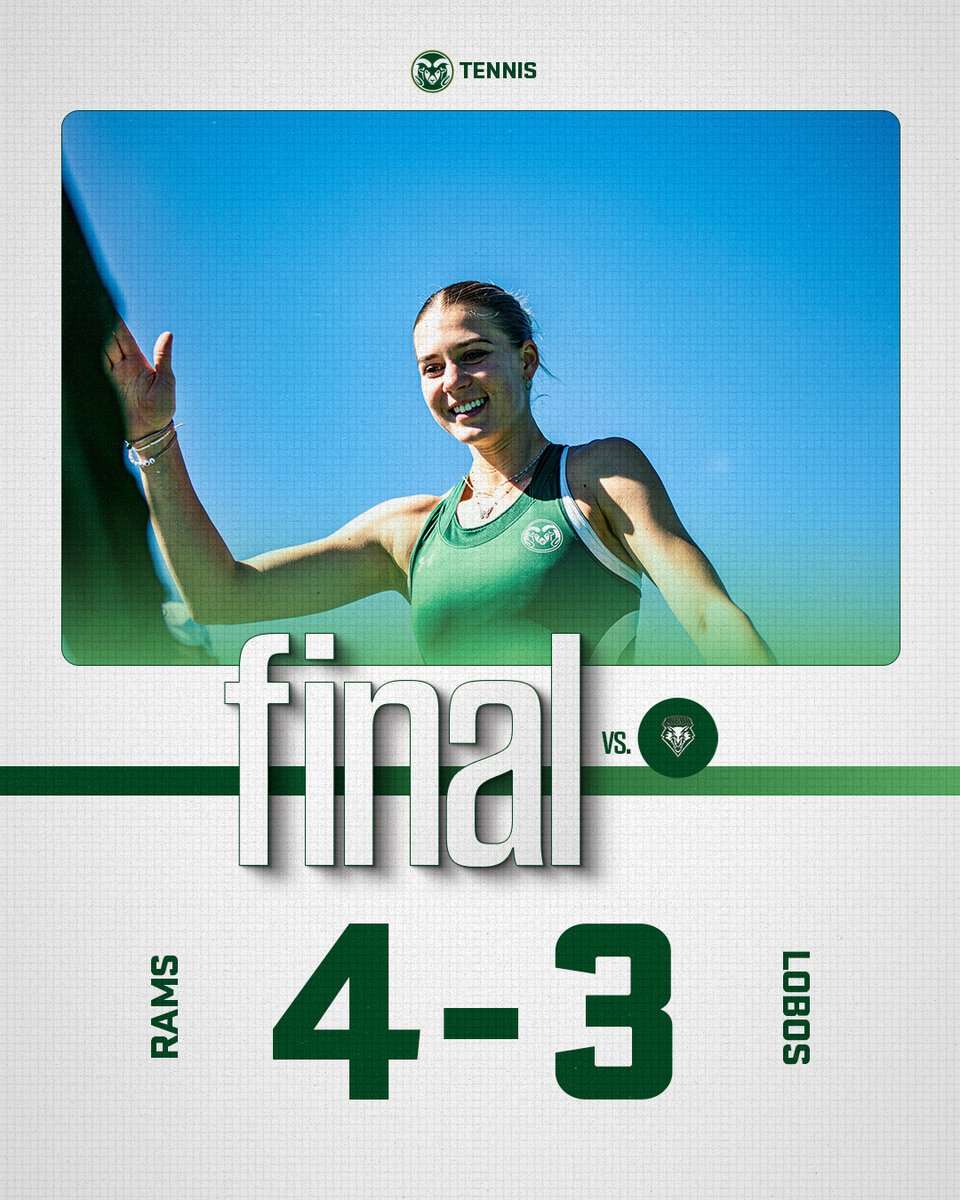 CSUTennis's tweet photo. That 𝘾𝙤𝙣𝙛𝙚𝙧𝙚𝙣𝙘𝙚 win 𝙁𝙚𝙚𝙡𝙞𝙣𝙜

#Relentless x #CSURams https://t.co/S2dReqXkP5