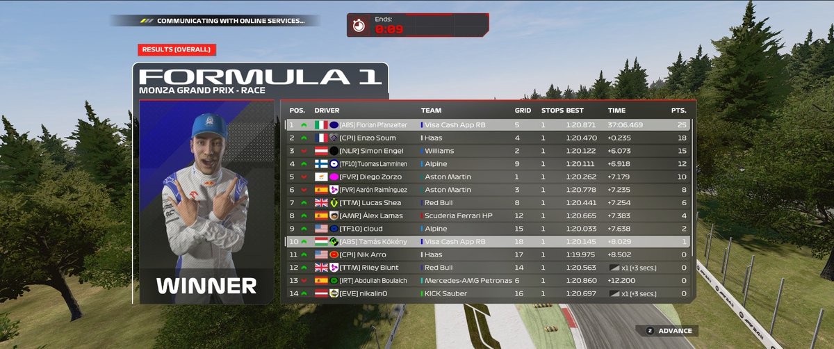 Florian Pfanzelter (@pgs_florianpfan) on Twitter photo CTC Round 5 MONZA๐ฎ๐น
Q P5: Only 1 lap, almost spun
R P1: LETS FUCKING GO BABY
Thanks for engineering <a href="/HajrusiFerdi/">Zexo46</a> @Ranieli44
<a href="/ABS_Esports_gg/">ABS Esports</a> <a href="/CTChampionship/">Competitive Team Championship</a> CTC Round 5 MONZA๐ฎ๐น
Q P5: Only 1 lap, almost spun
R P1: LETS FUCKING GO BABY
Thanks for engineering <a href="/HajrusiFerdi/">Zexo46</a> @Ranieli44
<a href="/ABS_Esports_gg/">ABS Esports</a> <a href="/CTChampionship/">Competitive Team Championship</a>