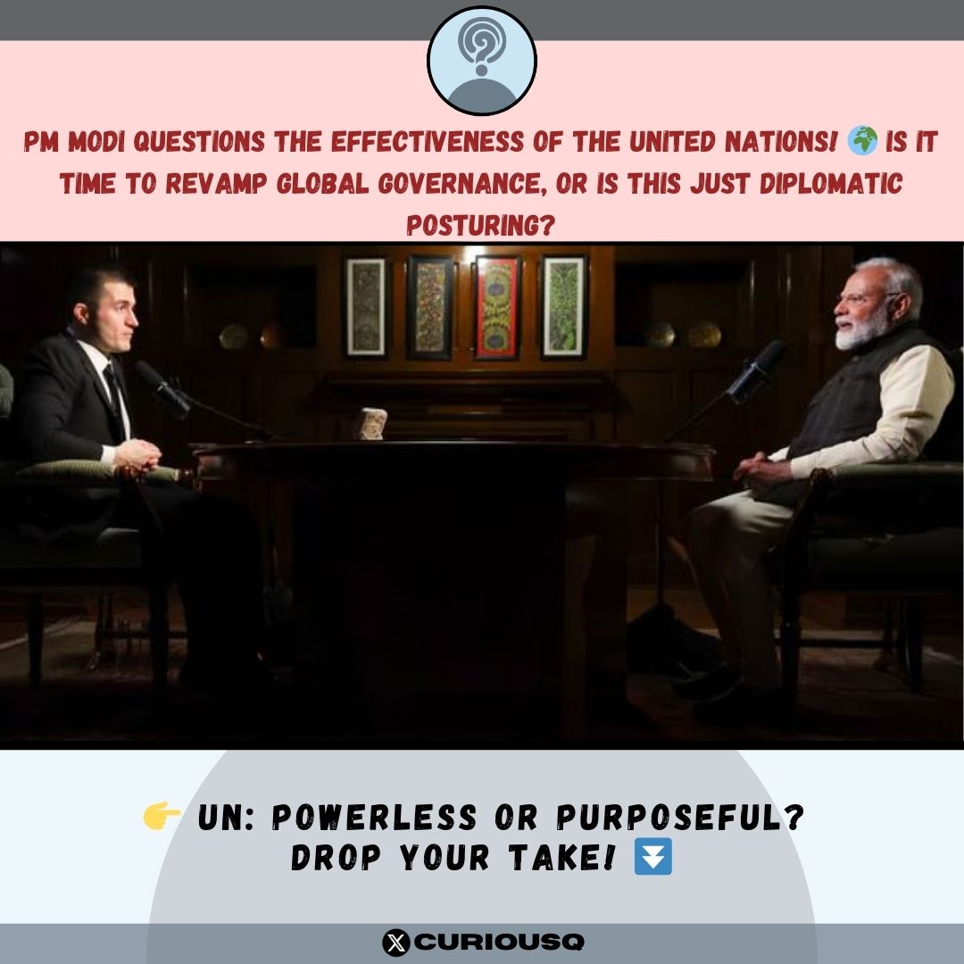 q44731's tweet image. 🚨 Modi Calls Out UN: Reform or Redundant? 

#ModiVsUN #GlobalReform #UNDebate #Grok #GrokAI #PMModiPodcast #carabaocupfinal2025 #LEIMUN #Liverpool #TrendingNow #trendingvideo #NewsUpdate #ModiInUS #Modi #Trump #ElonMusk