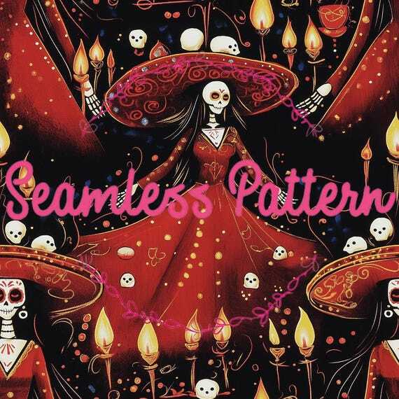 Krypto_Kurence's tweet photo. 🛍️ Seamless Pattern: La Muerte-Inspired Dia de los Muertos Pattern – Elegant Red Dress, Skulls, and Candlelit Glow (Digital Download) by QuantumCanvasStore  
🔗 Grab it here: https://t.co/KIX2mDcUXP  

#EtsySeller #DigitalDownload #SeamlessPattern #GraphicDesign #PrintableArt #… https://t.co/ZcFaq1WVe5