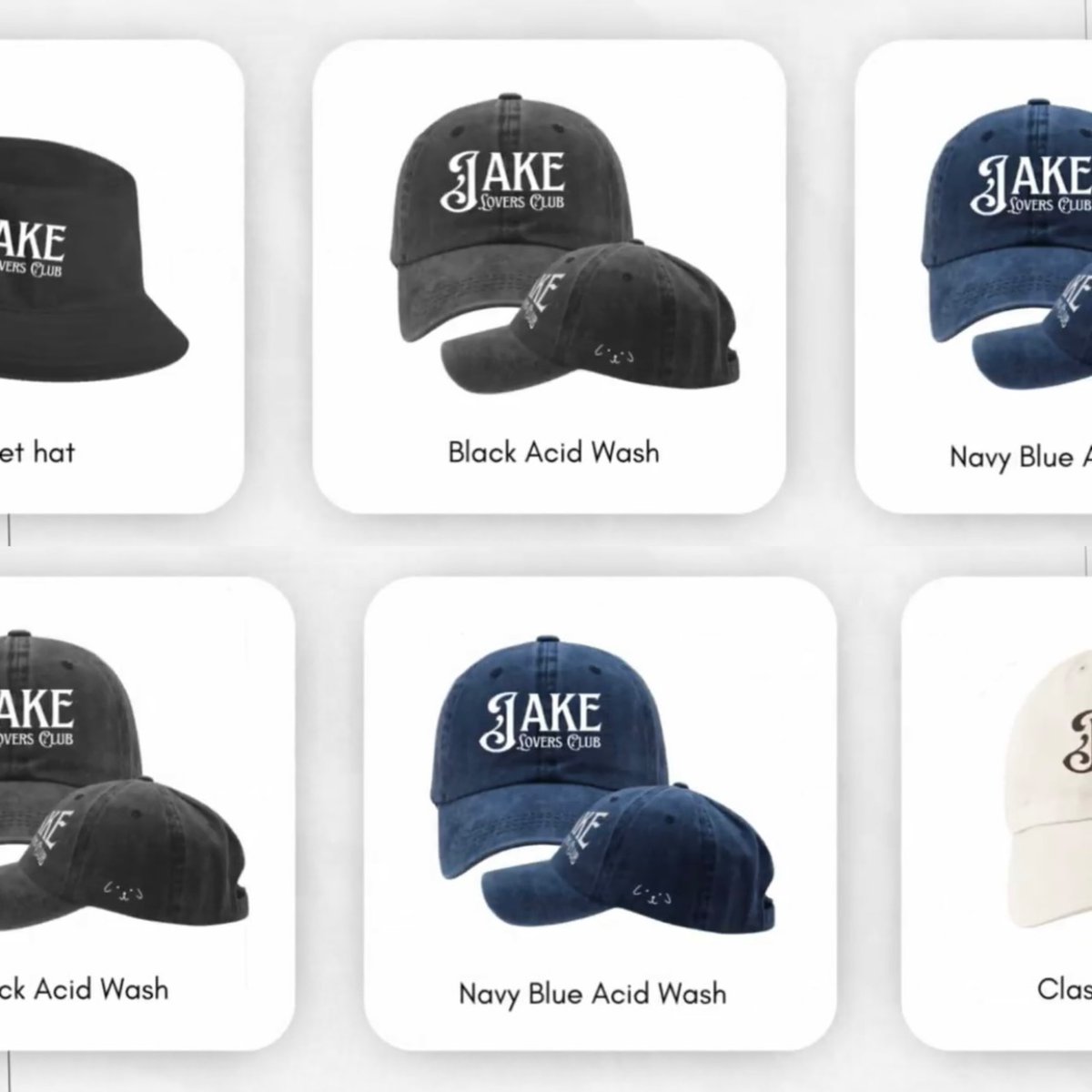 _ninecookies's tweet photo. [WTS | PO] ENHYPEN JAKE - JAKE LOVERS CLUB COLLECTION BY @/projectjakeph

• Classic Cream Cap 180k DP 100k
• Bucket Hat 175k DP 95k
• Black / Navy Acid Wash Cap 195k DP 115k

CLOSE Apr, 4 10.00 WIB

✅️est berat 150gr
✅️packing
❌️PH shipping
❌️adm sopi 12%
📍Jatim https://t.co/BfhCatrPs5