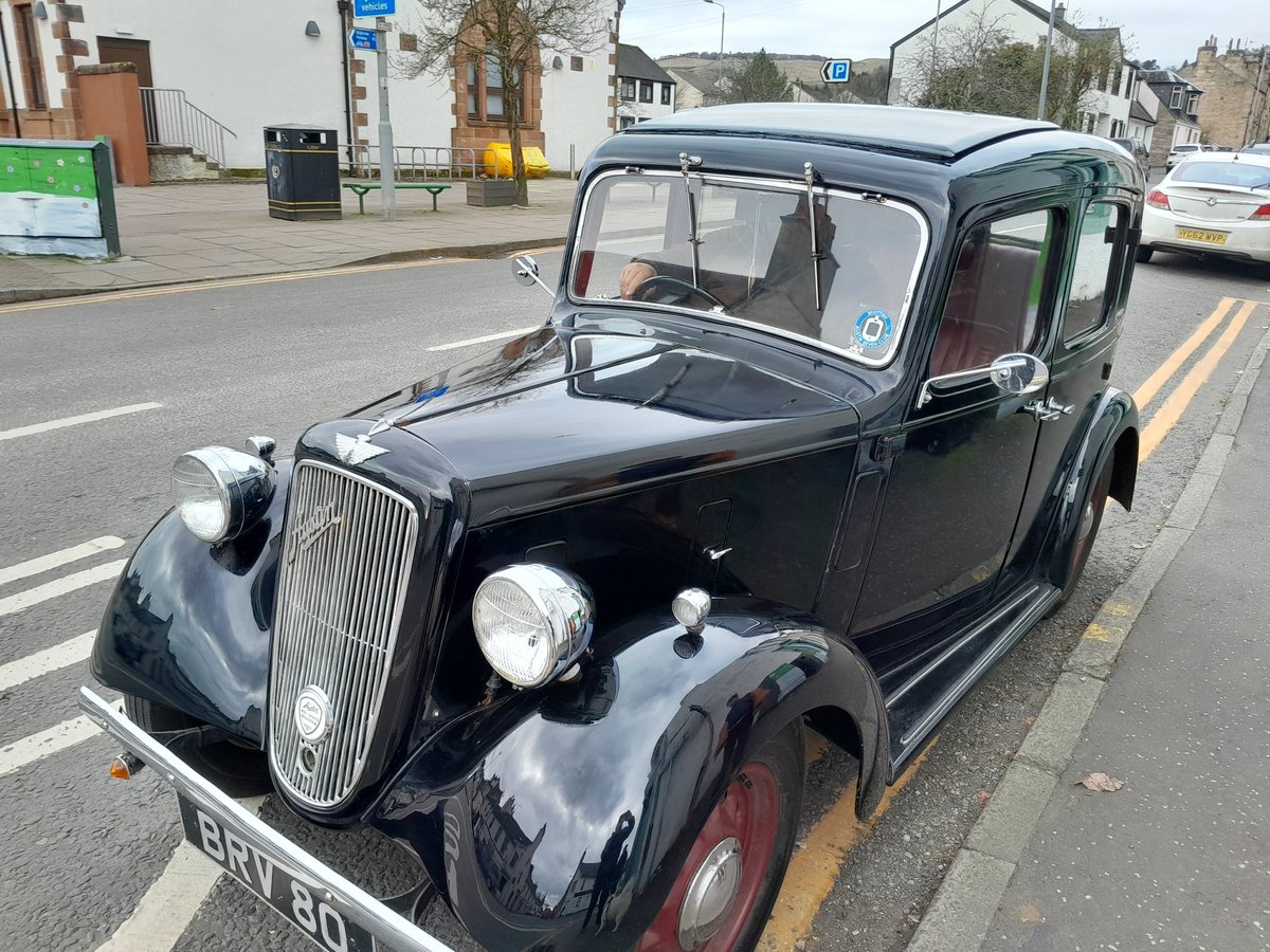 Bumped in to this wee motor today its a 1939 Austin 7
 The driver is doing a charity run through Africa with it raising money for Charity. I wish him well. That's the new car in his fleet !! 😀 Good luck Austintatious 
<a href="/Eddie47683002/">Eddie Andrews</a>