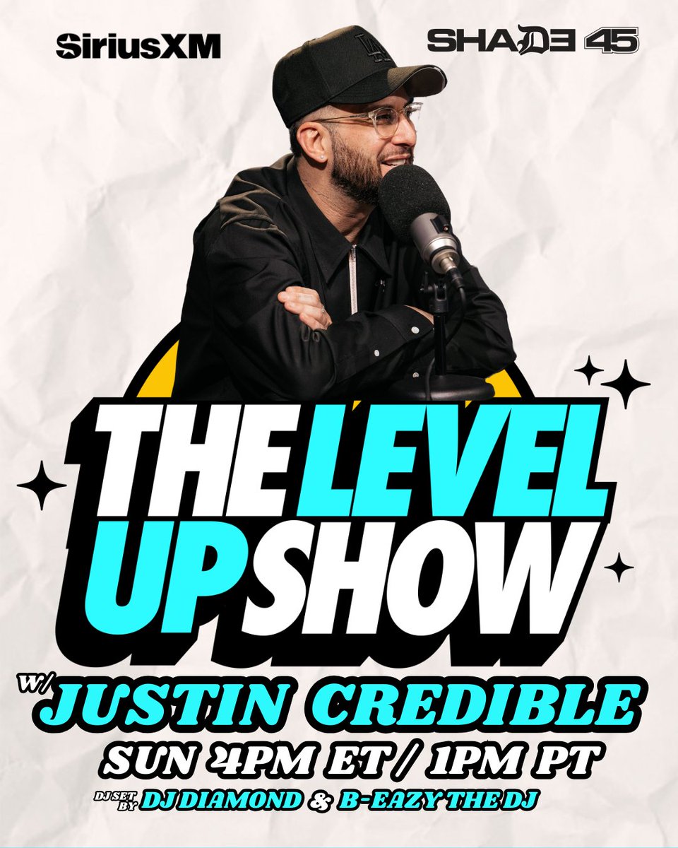 Shade45's tweet photo. .@J_Credible is leveling up on today's show #TheLevelUpShow with new music from AzChike, Dom Kennedy, PAYSOH & more. @IAMDJDIAMOND @BEazyTheDJ @YungStacee Sundays 4-6pE https://t.co/fkhjfe9Ifx
