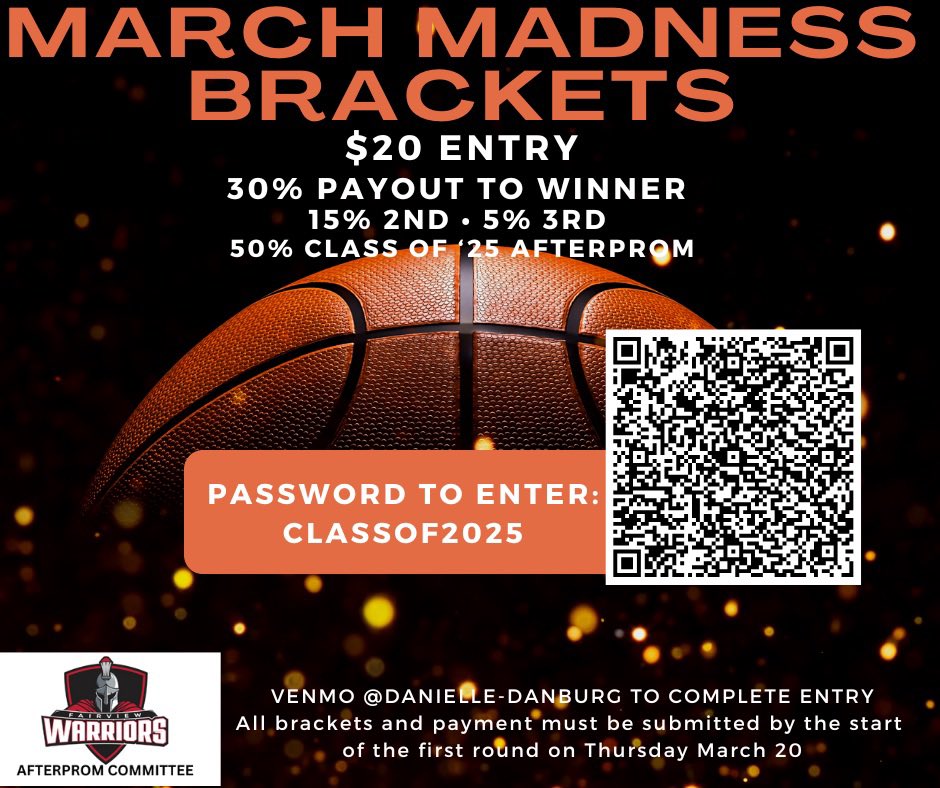 Danielle Danburg (@danielledanburg) on Twitter photo ⭐️⭐️⭐️Selection Sunday ⭐️⭐️⭐️
🏀🍀#MarchMadness is here🍀🏀
Get in on the FUN and support <a href="/FPSchools/">Fairview Park City Schools</a> Afterprom!
$20 Venmo (Danielle-Danburg)
Sign up for your brackets at tinyurl.com/kncrhzvs (Password: Classof2025)
<a href="/GuardiansCD/">Curtis Danburg</a> <a href="/TylerDanburg/">Tyler Danburg</a> <a href="/FPACSports/">F.P.A.C.</a> ⭐️⭐️⭐️Selection Sunday ⭐️⭐️⭐️
🏀🍀#MarchMadness is here🍀🏀
Get in on the FUN and support <a href="/FPSchools/">Fairview Park City Schools</a> Afterprom!
$20 Venmo (Danielle-Danburg)
Sign up for your brackets at tinyurl.com/kncrhzvs (Password: Classof2025)
<a href="/GuardiansCD/">Curtis Danburg</a> <a href="/TylerDanburg/">Tyler Danburg</a> <a href="/FPACSports/">F.P.A.C.</a>