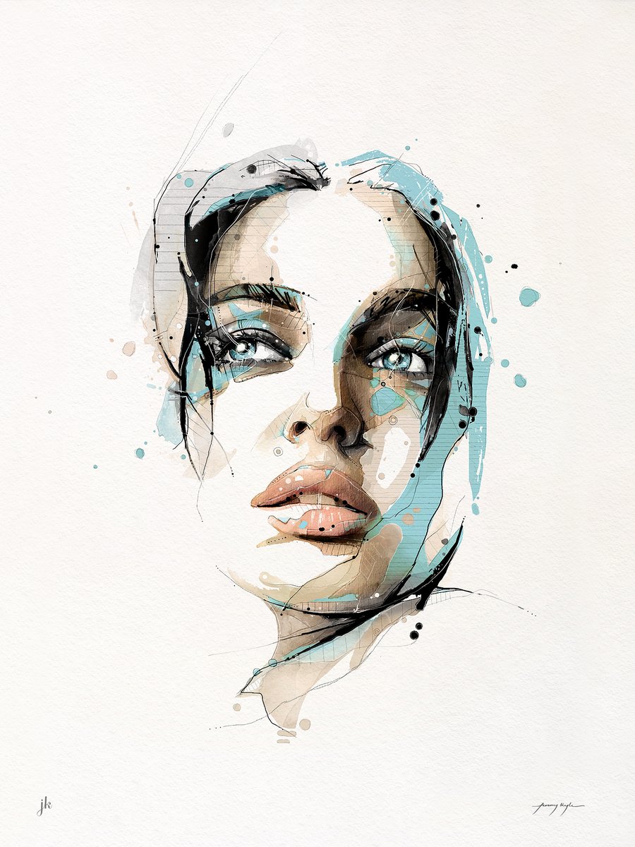 My illustration, 'Eden' // #JeremyKyleArt #MixedMedia #Illustration #Portraits