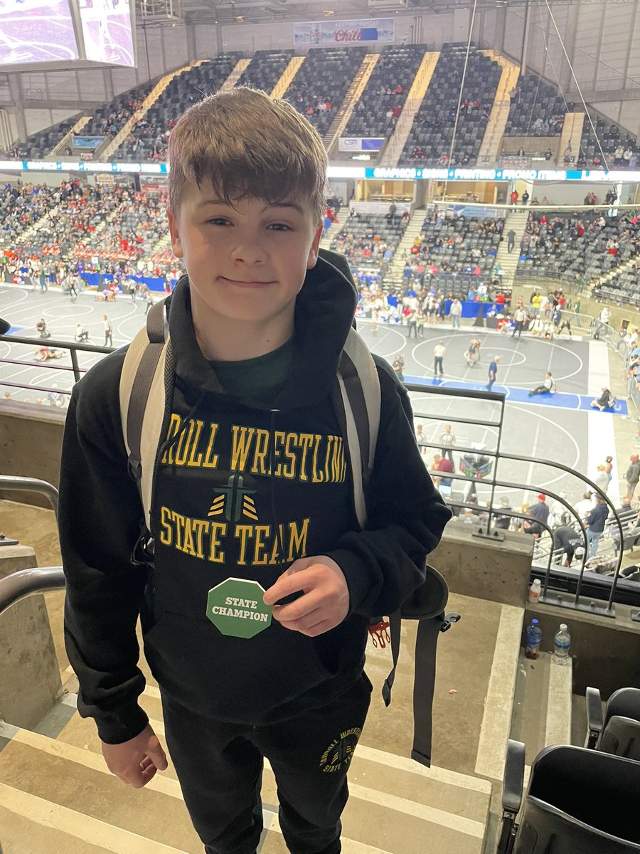 The Carroll Wrestling program has a bright future!  Congrats to Parker Landers (incoming BC freshman next year) for winning another USAWKS State Championship for the Carroll Wrestling Club in back to back years! #hardworkpaysoff #builtnotrecruited