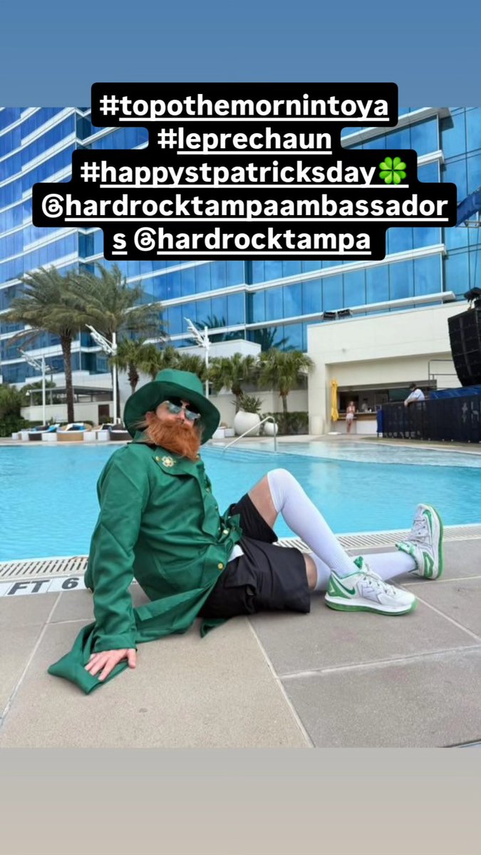 Top of the mornin to ya and Happy St Patrick's Day from the Illenium Pool Party. May the luck of the Irish be with you