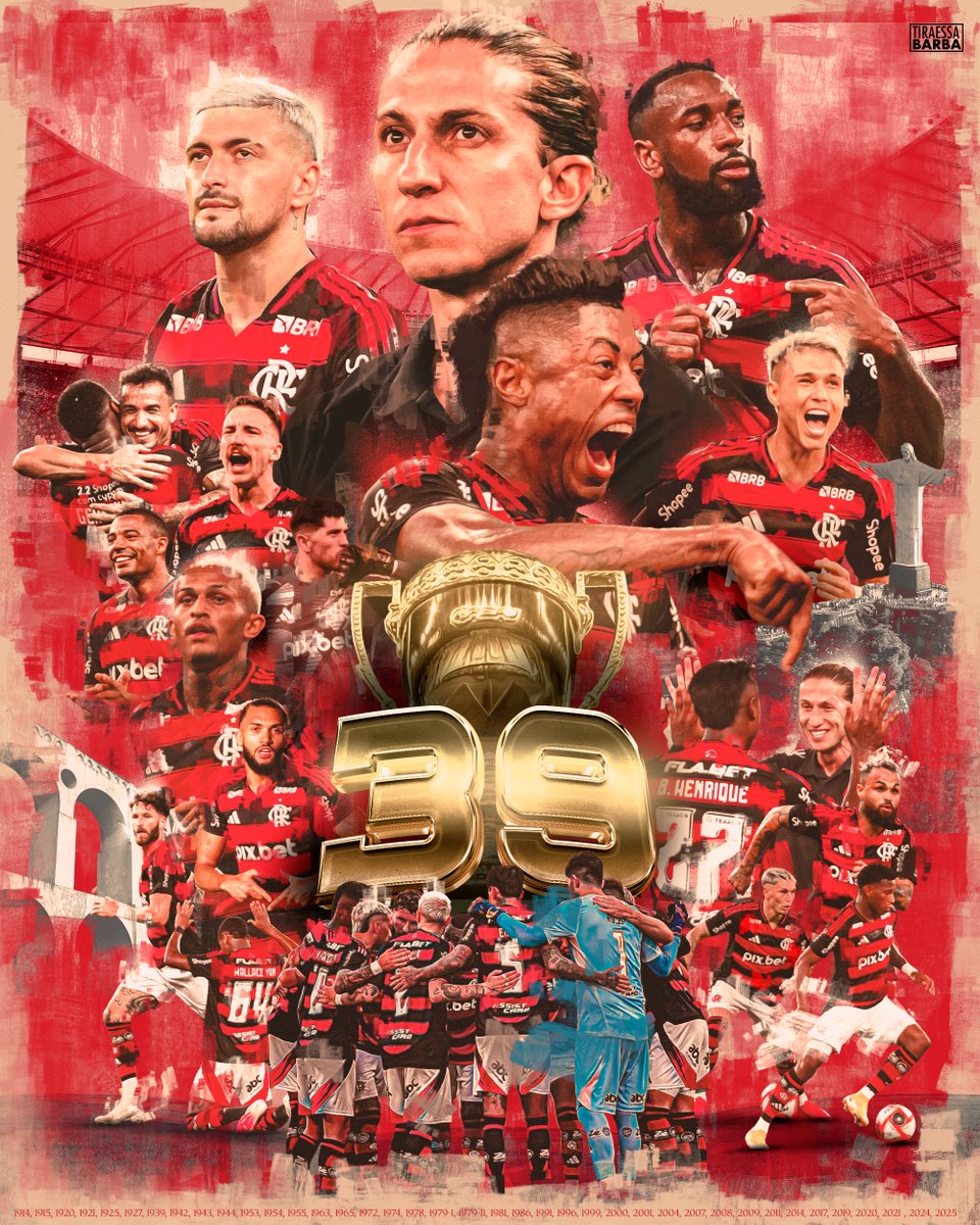 A hegemonia rubro-negra: Flamengo conquista a 39ª Taça do Carioca na história. 

Arte: <a href="/tiraessabarba/">eduardo 🗡</a>