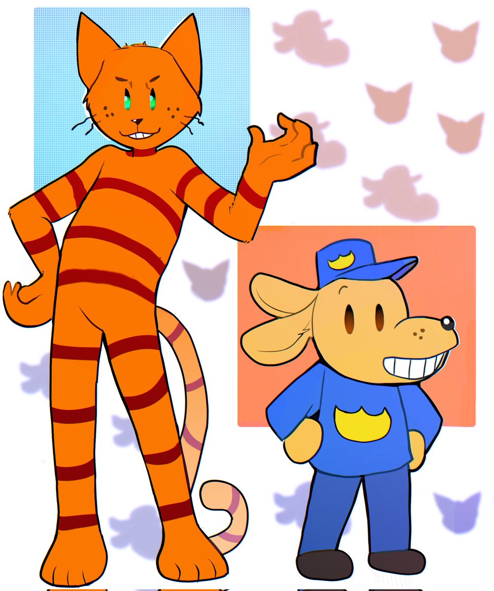 cat and dog #dogmantwt #dogmanfanart #peteyxdogman