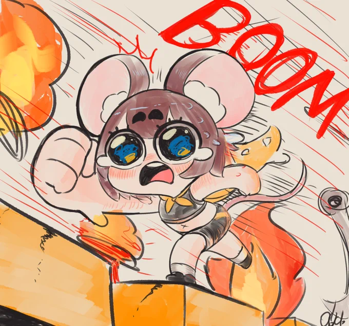 #Fondoodles  Is rat race. (my excuse to draw dynamic angles and crumby explosions, but you get the point) 