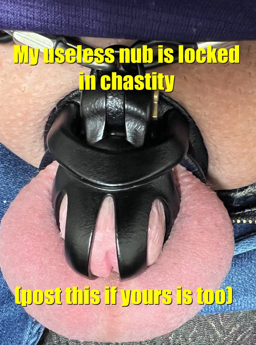 chastityslaveb2's tweet photo. #BlackoutDevices #Evo #chastity #customchastity #longterm #nub #uselessdicklette #OrgasmDenial https://t.co/61MB4HlW43