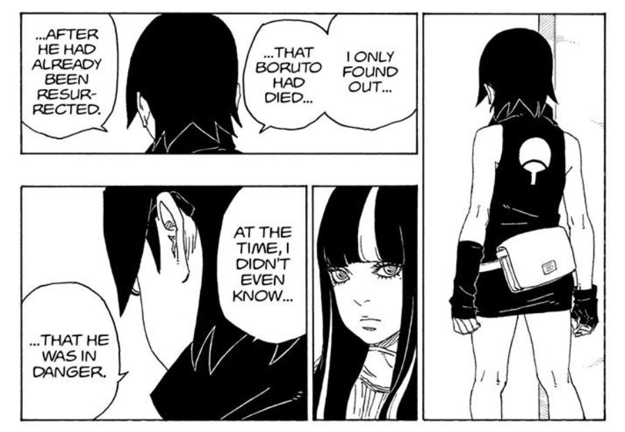 Part-1
remember Chapter 69? Let’s remind some fans who need to rethink their opinions—Sarada’s character and growth stand on their own, and no irrelevant comparison can take away from her potential. This is all about uzumaki and uchiha that’s all now they can cry! 
#borusara