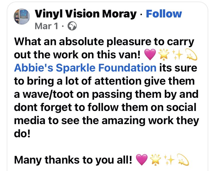Delighted with our new Sparkle Van, so grateful to Spifox for making this happen and to Mark at Vinyl Vision Moray for adding extra Sparkle ✨
spifox.co.uk
#special
#mobile
#sparkle 💖