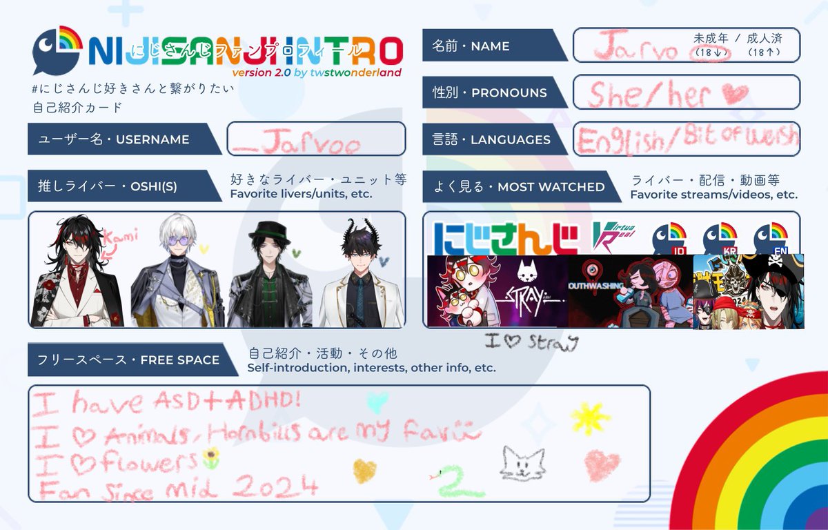 __Jarvo's tweet image. Silly intros :] #FSPENintro #nijiintro