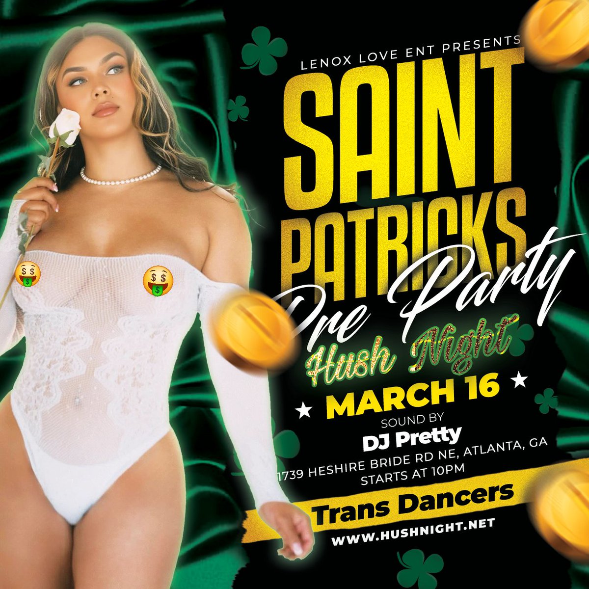lenoxloveent's tweet photo. It's a Hush Night St Patrick's day pre-party tonight!
Get Fuck up with your own liquor by bringing your own bottle (B.Y.O.B)
https://t.co/bjddqaKfQq
@TokyoValLSC
#HUSHNIGHT #atlanta #girlslikeus #transstripper #hushnightatl https://t.co/O9uzZ1clO1