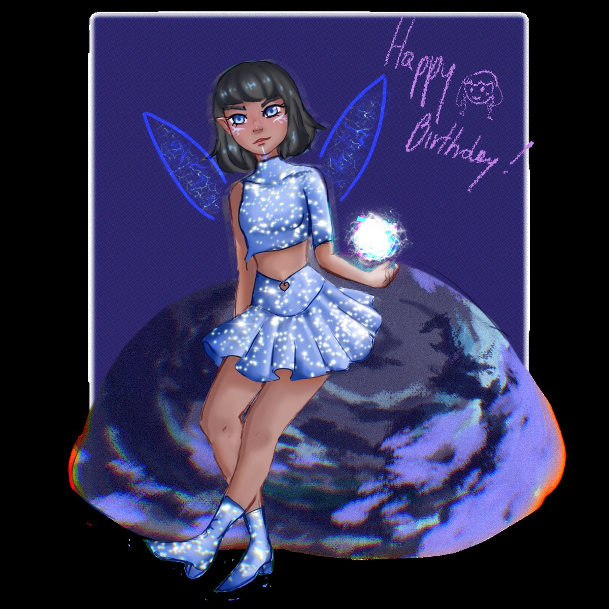 RisaVtuber's tweet photo. Happy late birthday @Zela_Petalcliff !!! I made a little Winx inspired piece 🧚 for my fav fairy ����❤️ https://t.co/QRplce8DzV