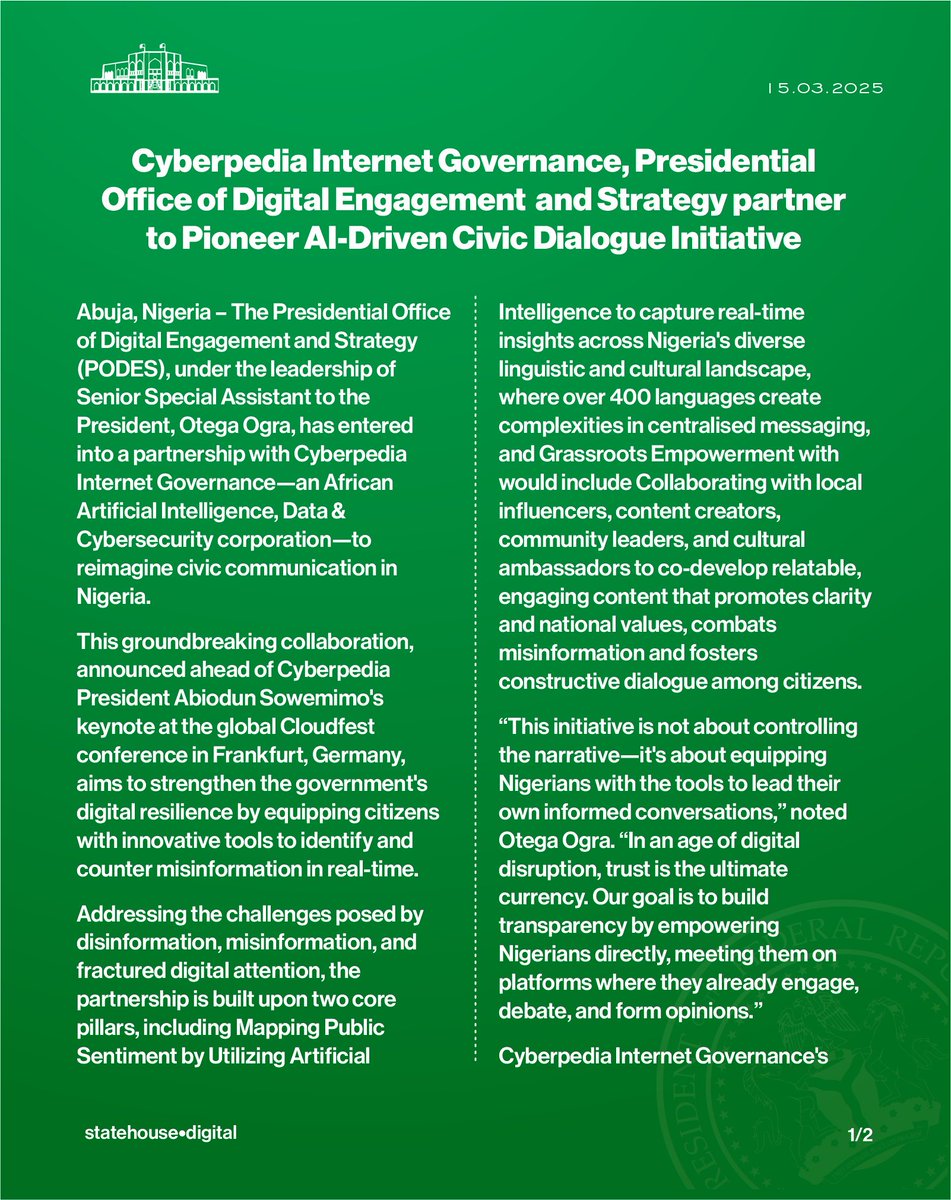 Presidency Nigeria tweet media