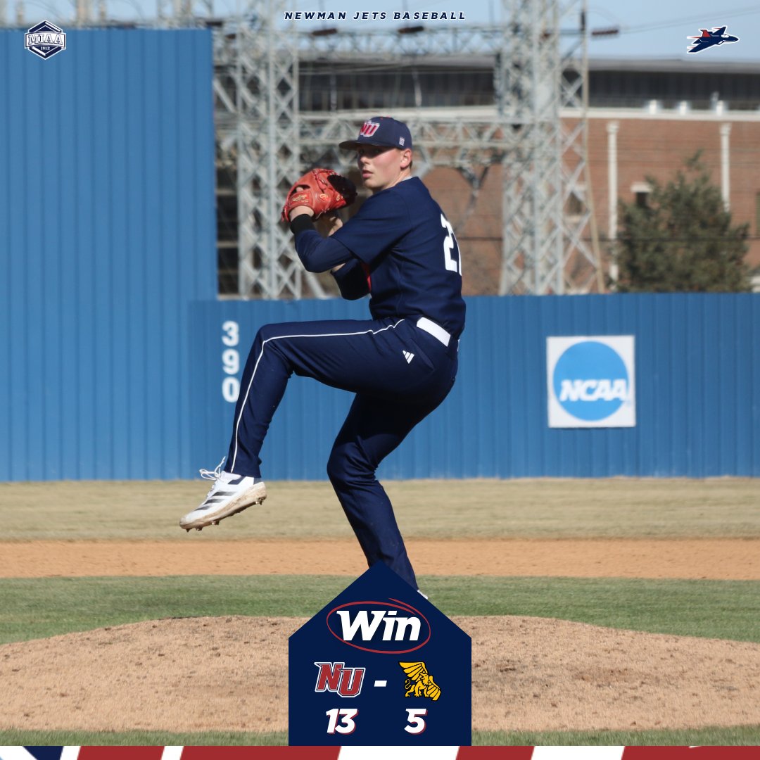 JETS WIN❗️

Newman takes the series from the Griffons

-Trammel leads with 3 hits and 4 RBIs.
-Wohl scores 3 runs and walks 4 times.
-Brown hits a grand slam.
-Poor takes the win allowing only 1 run and 1 hit. 

#JetPower✈️