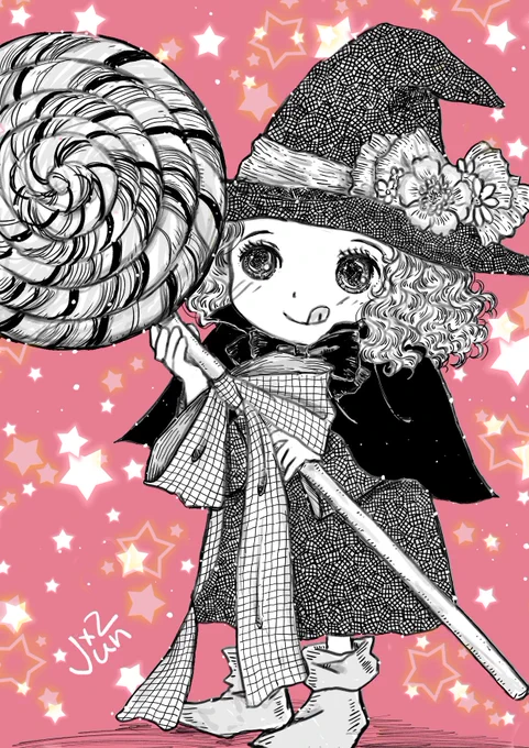 ⋯  魔法のペロペロキャンディー#イラスト  おはようございます  月曜スタートガンバロー  今日も良き日に 