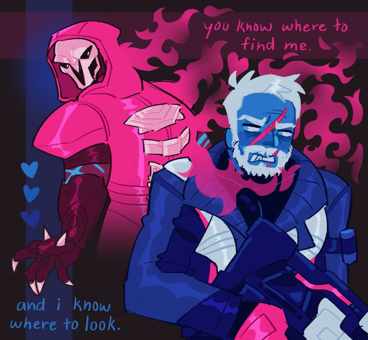 bubbagumfloat's tweet photo. that's thievin', stealin', takin' what's not yours 💙❤️ #overwatch #reaper76 https://t.co/XzX1Wqu4GJ