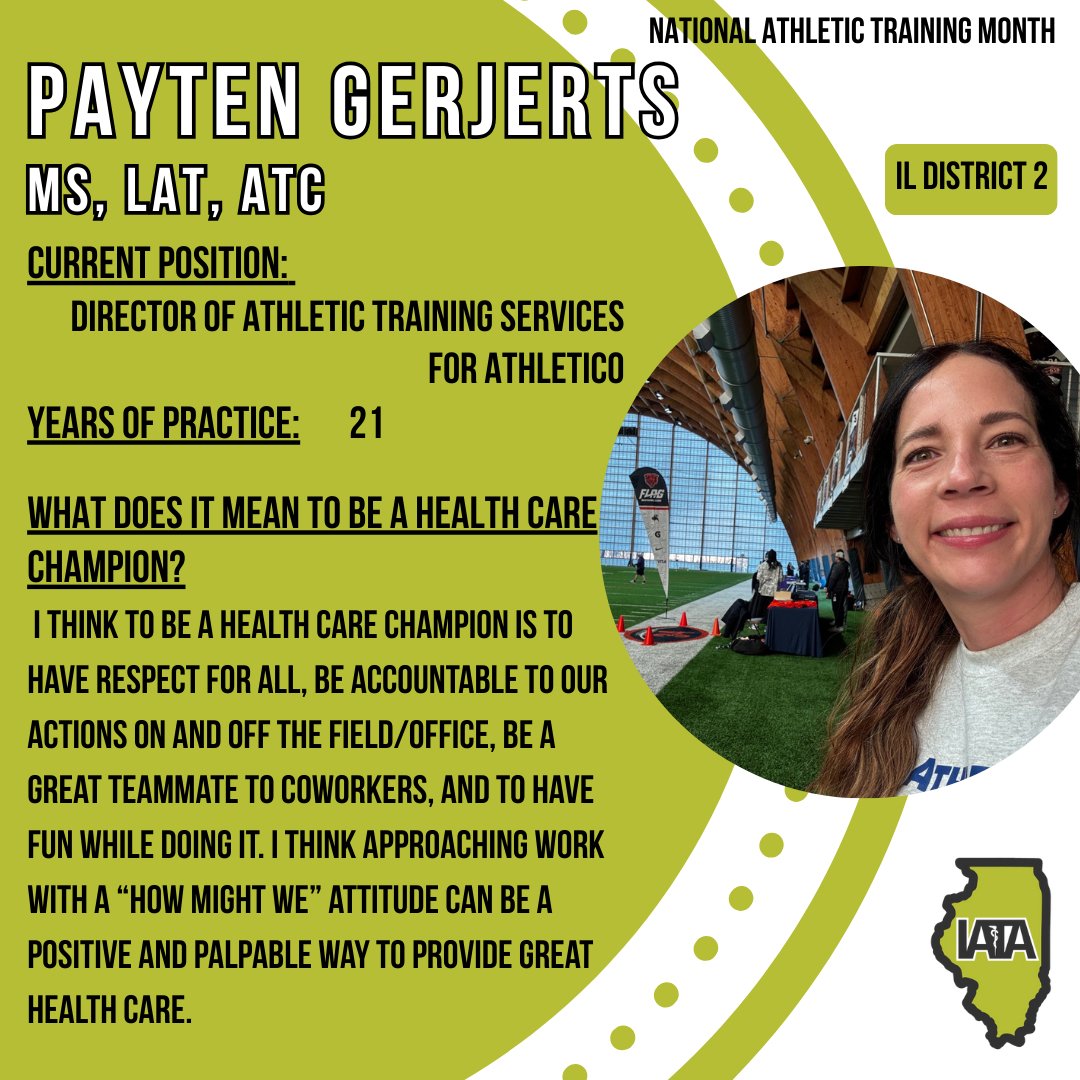 In our Past, Present, and Future series for #nationalathletictrainingmonth we continue our journey by showcasing some of the long time athletic trainers that have shaped the profession in the state of IL
#athletictraining #NATM2025 #athletictrainer @glata_updates @nata1950
