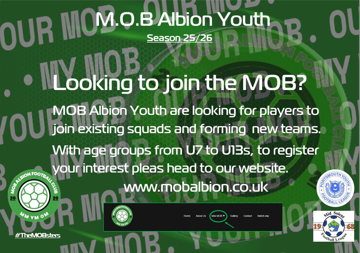 Looking ahead for next season! 
mobalbion.co.uk