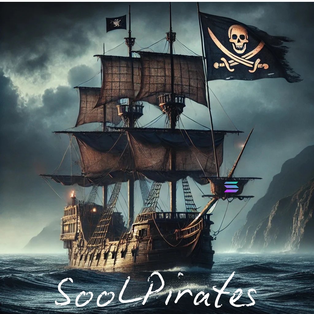 SooLPirates's tweet photo. ⚓️ The legendary pirate crew that has ruled the seas for years has set sail again in the waters of Solana! Storms will break, waves will rise and we will show who is the true ruler of these seas! Get ready, history is being rewritten! ☠️🏴‍☠️ 

#Solana #Pirates 🏴‍☠️ https://t.co/N9p6JnqcQT