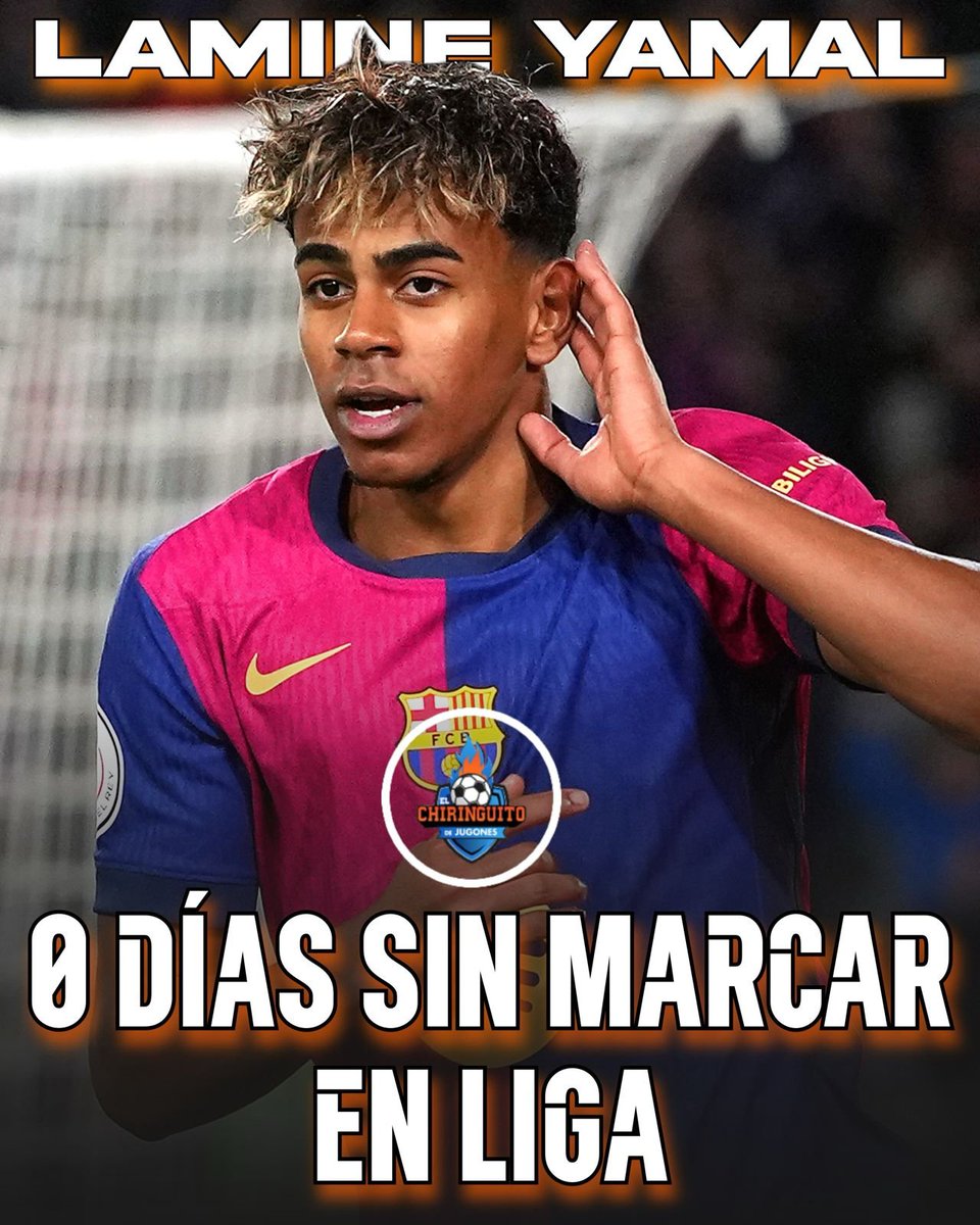 👏 Tras 140 días...¡¡Lamine ve puerta en liga!! 

😉 Ahora sí, contador a 0 de Yamal en competición liguera.