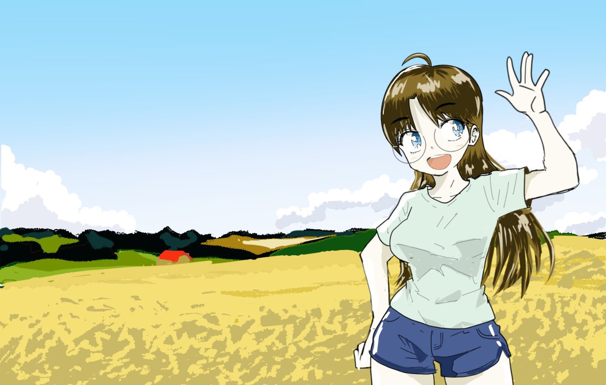 「渡り鳥とカタツムリのファンアート「麦の海」 」|たろうのイラスト