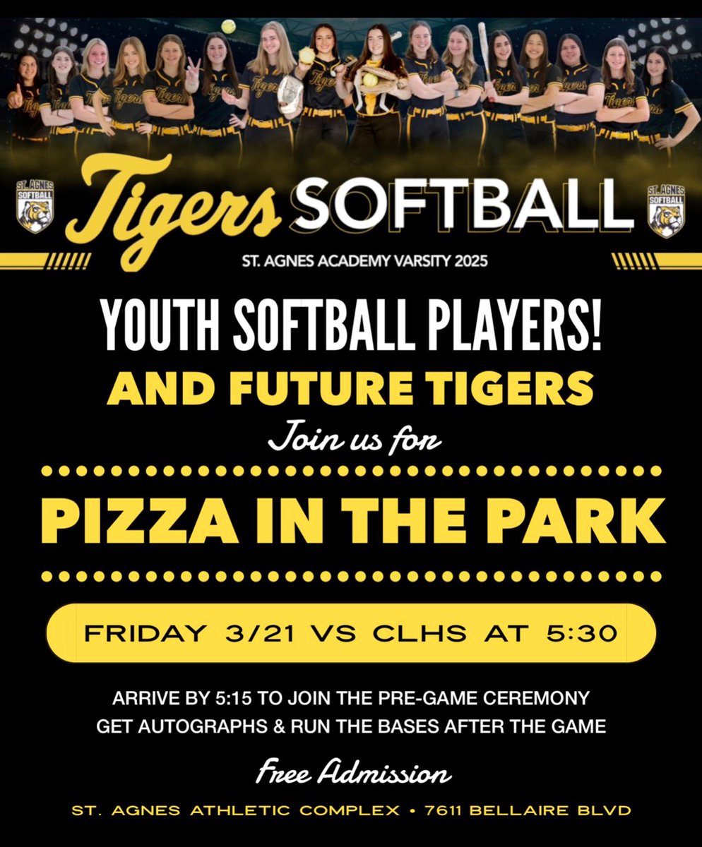🍕+🥎= We'll see you Friday!